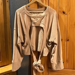 FP Beach Open Back Sweatshirt Small